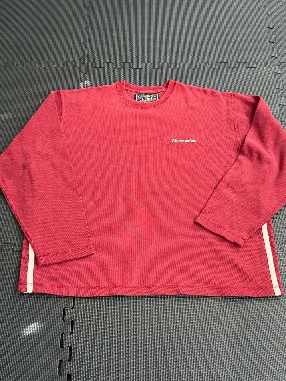 Abercrombie & Fitch Red Long Sleeve Ribbed Mock Neck Sweatshirt